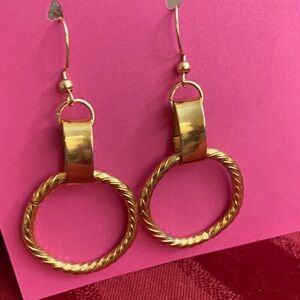 5/$10❤️❤️❤️NEW Handmade Gold Tone Zinc Alloy Hoop Earrings